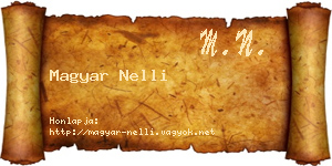 Magyar Nelli névjegykártya